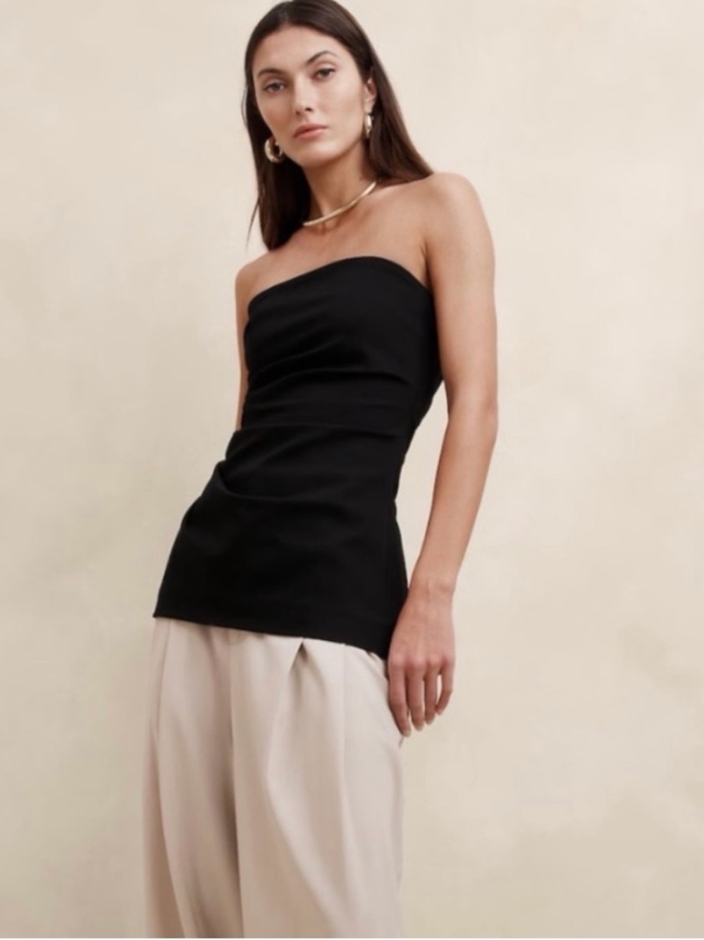 Banana Republic Black Strapless Tube Top
